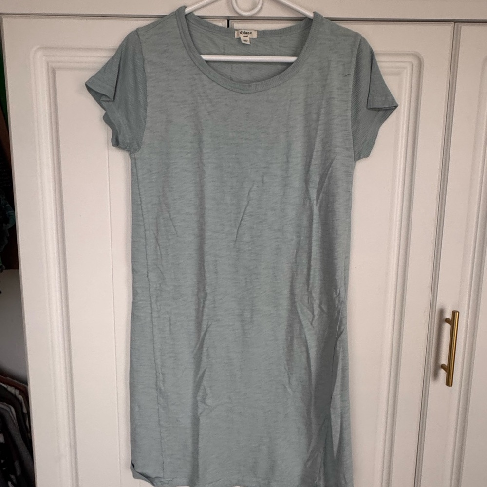 Dylan Sky Blue Cotton T-shirt dress